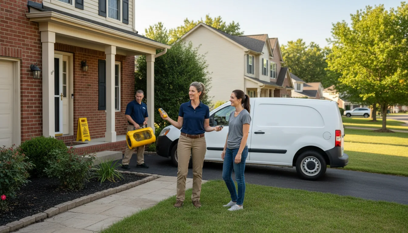 Water restoration image for Dehumidification And Cleanup Services in Hicksville, OH